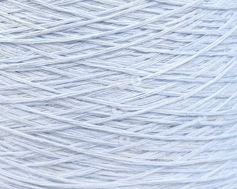 Art. Lino – 100 % Leinengarn mit Pailletten col. Eisblau 420 m / 100 g